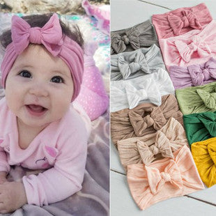 2023 European and American New Baby Products Kidsren's Turban Hat Baby Pure Color Knotted Indian Pullover Hat Amazon