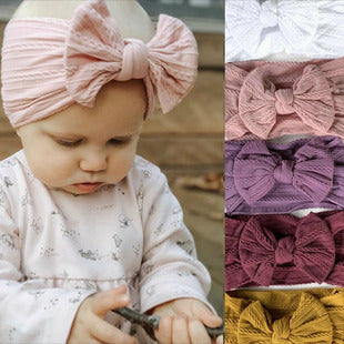 2023 European and American New Baby Products Kidsren's Turban Hat Baby Pure Color Knotted Indian Pullover Hat Amazon