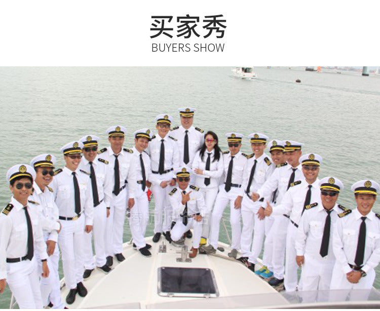 Seafarer's Shirt Male Captain's Uniform Seafarer's Aviation Pilot's Air Shirt Officer's Table Performance Clothing Wholesale