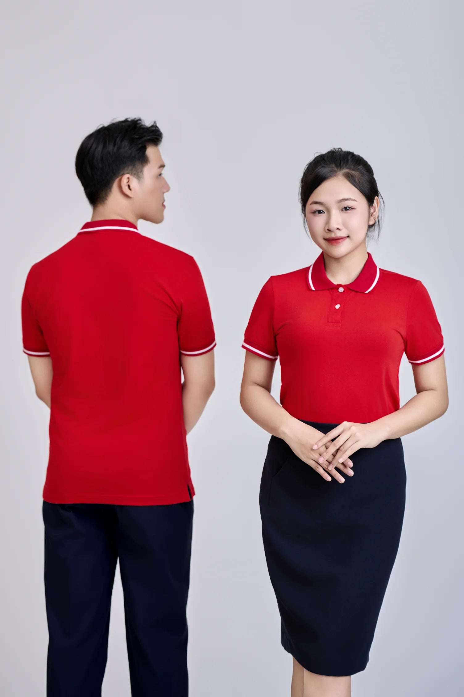 FMF Men's Regular Fit 200g Knitted 95% Cotton 5% Spandex Short Sleeve Button-Up Shirt | Front Logo Black Casual High Stretch