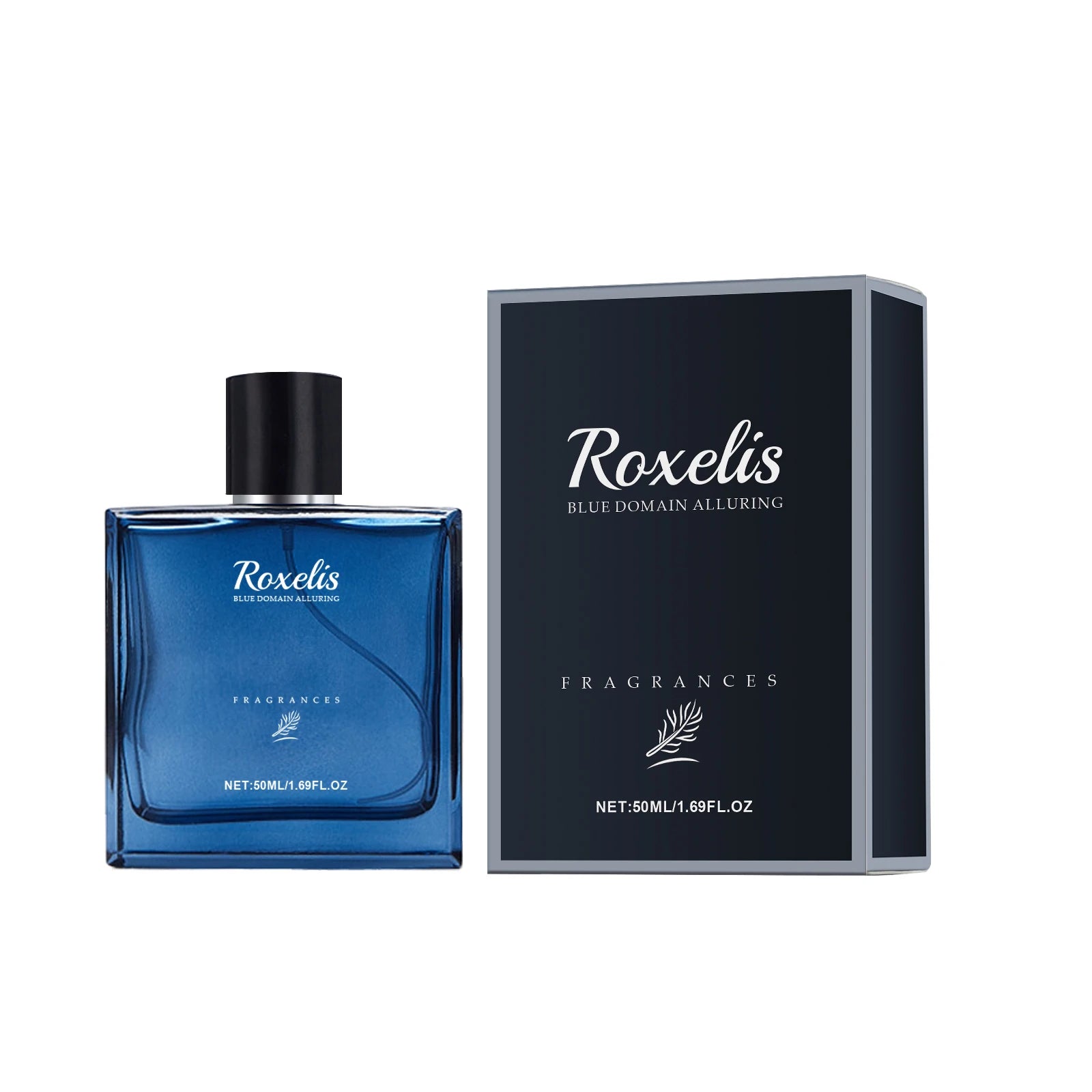 Roxelis 50ml Charmig Cologne Perfume Spray Men's Blue Domain Fragrance Lasting Scent Pheromone Flirting Romantic Dating Perfume