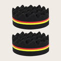 Oval Double-Sided Magic Twisted Hairbrush Sponge Brush For Natural Afro Coil Wave Dread Sponge Brushes Hair Braids Braiding Hair