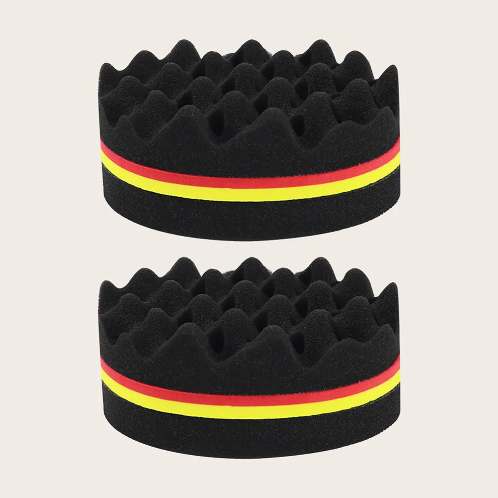 Oval Double-Sided Magic Twisted Hairbrush Sponge Brush For Natural Afro Coil Wave Dread Sponge Brushes Hair Braids Braiding Hair