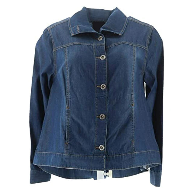 Latest Design High Quality Women's Denim Jacket Polyester/Cotton Soft Casual Gothic Streetwear Button Autumn Washed Hot Selling