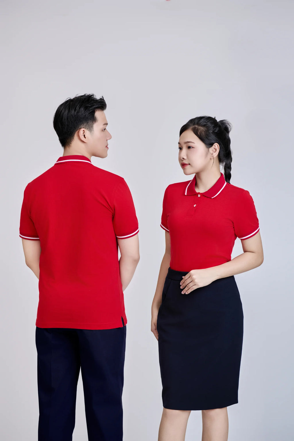 FMF Men's Regular Fit 200g Knitted 95% Cotton 5% Spandex Short Sleeve Button-Up Shirt | Front Logo Black Casual High Stretch