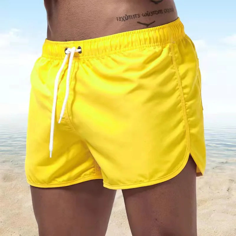 Men's Swim Shorts Summer Colorful Swimwear Man Swimsuit Swimming Trunks Sexy Beach Shorts Surf Board Male Clothing Pants Running