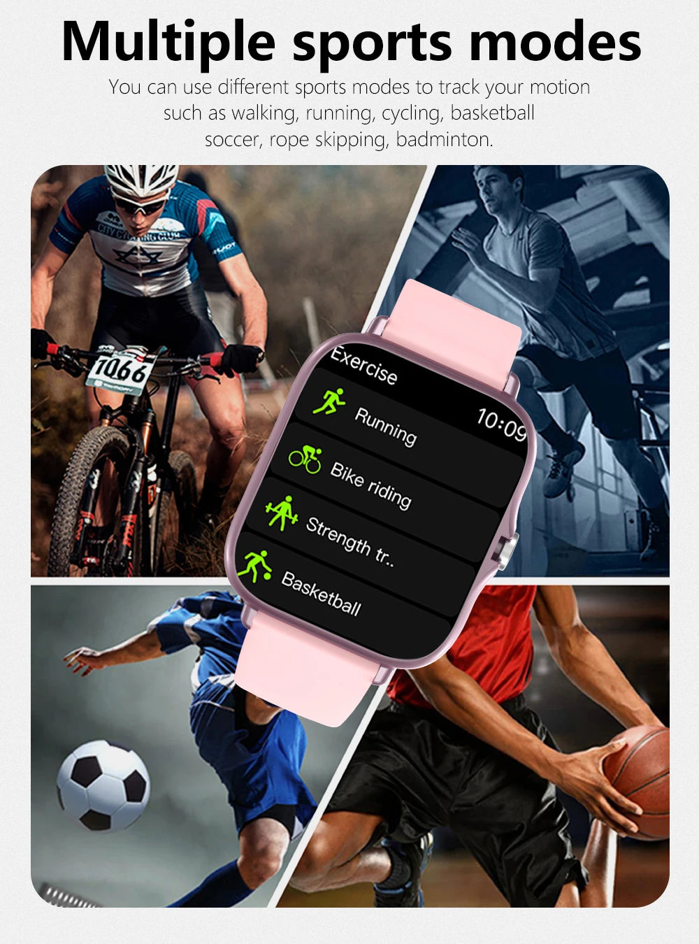 2025 Smart Watch  24H Health Monitor for Women Men Smartwatch Music Control Wireless Call Message Reminder Sport Mode