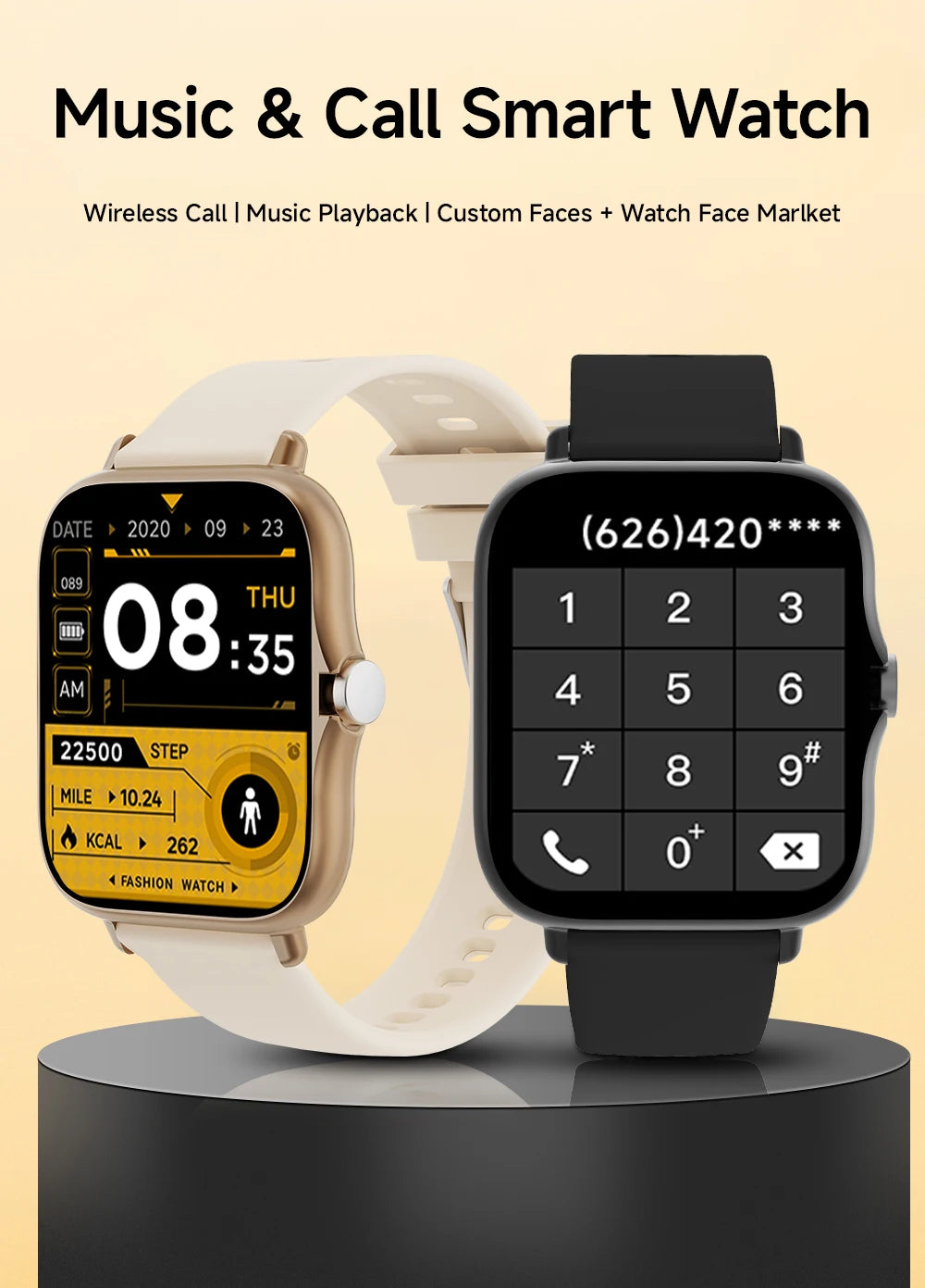 2025 Smart Watch  24H Health Monitor for Women Men Smartwatch Music Control Wireless Call Message Reminder Sport Mode