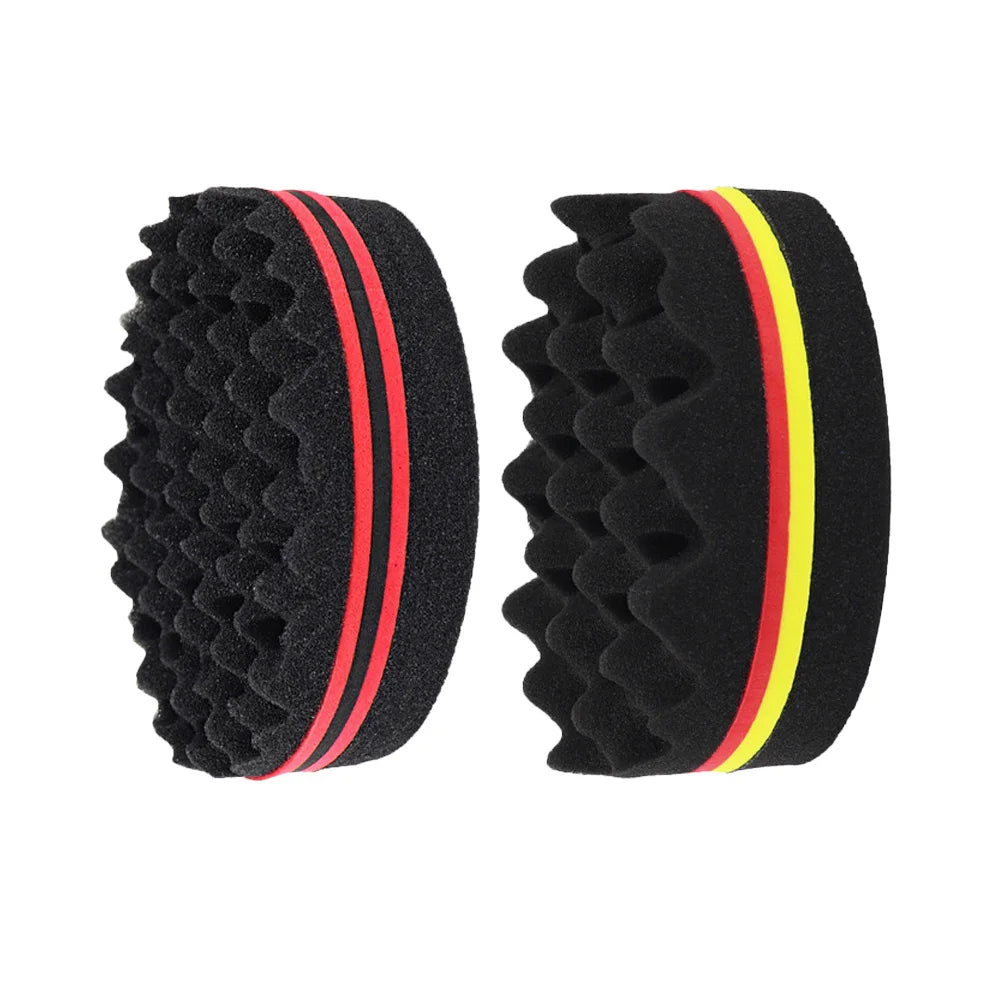 Hair Brush Sponge Barber Oval Double Side Magic Twist Hair Brush Breathable Perm Styling Brush Salon Curl Brush for Hair Styling