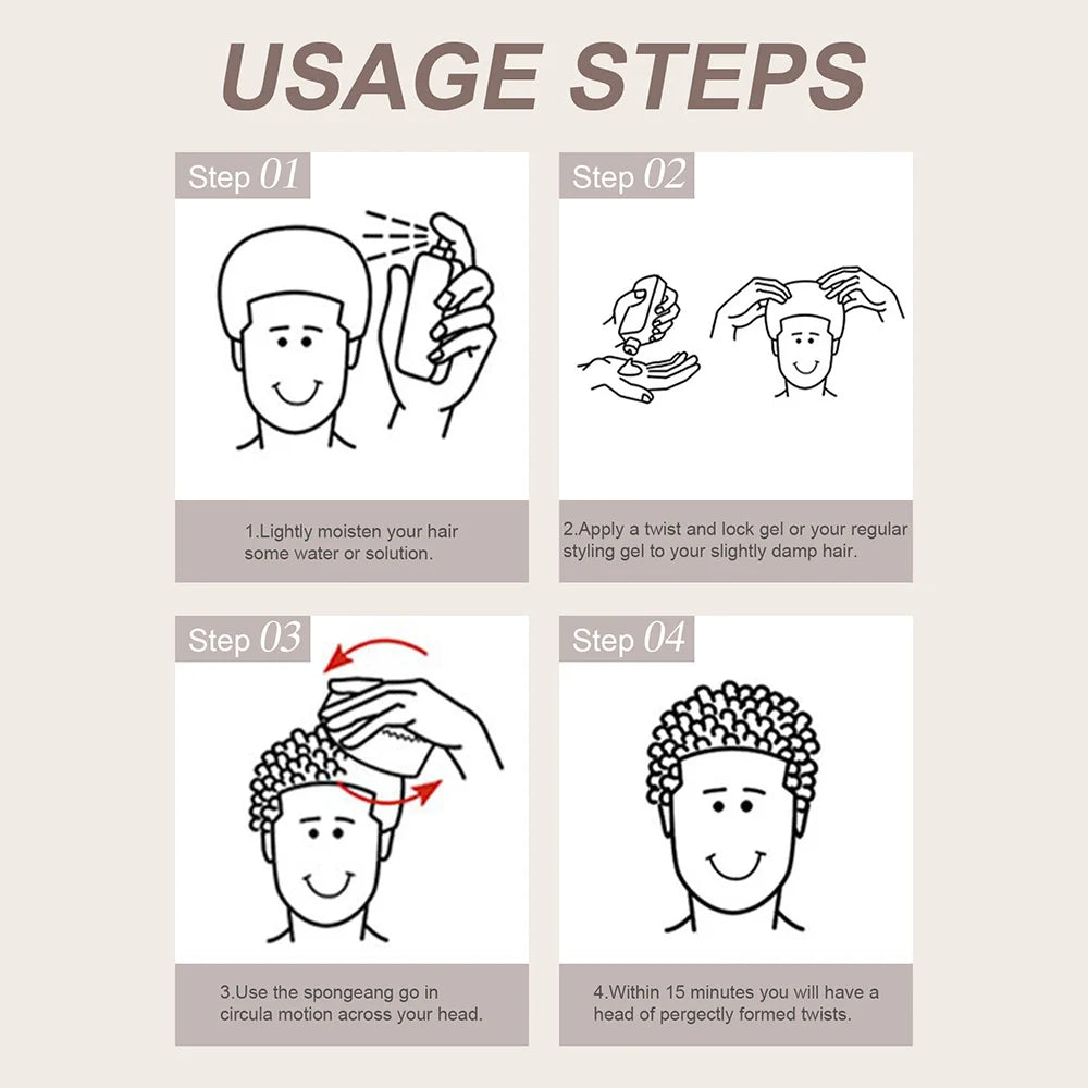 Oval Double-Sided Magic Twisted Hairbrush Sponge Brush For Natural Afro Coil Wave Dread Sponge Brushes Hair Braids Braiding Hair