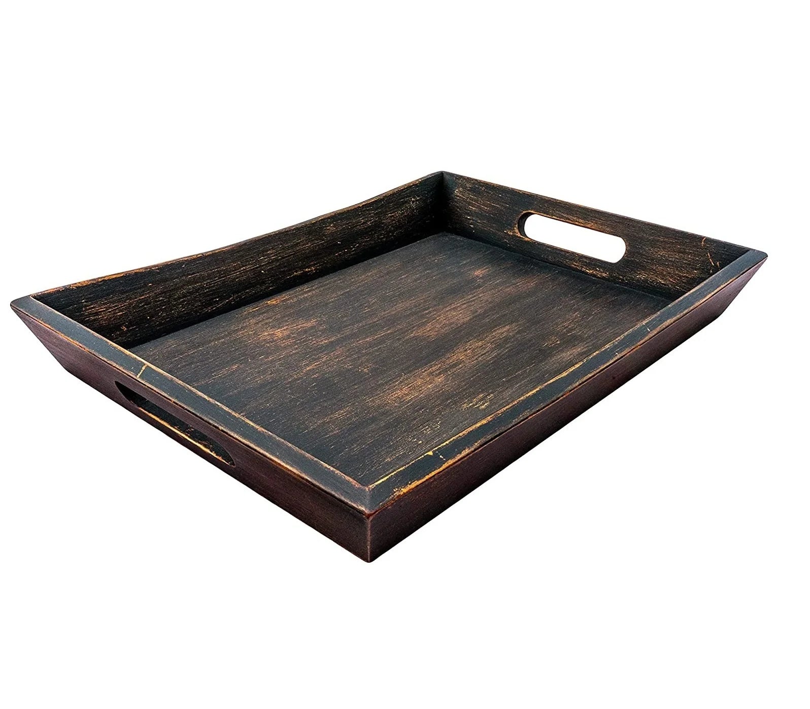 Craft Valley SS Large Eco-Friendly Biodegradable Acacia Wood Serving Tray Custom Design Handles Durable Dishwasher Safe American