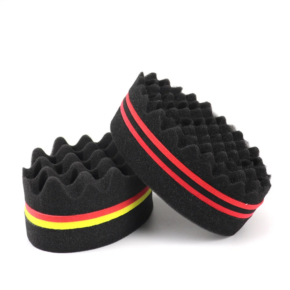 Hair Brush Sponge Barber Oval Double Side Magic Twist Hair Brush Breathable Perm Styling Brush Salon Curl Brush for Hair Styling