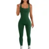KE0101SX 2024 Solid Color Ribbed Backless Summer Bodycon Chic Women Jumpsuits Playsuits Sehe Fashion