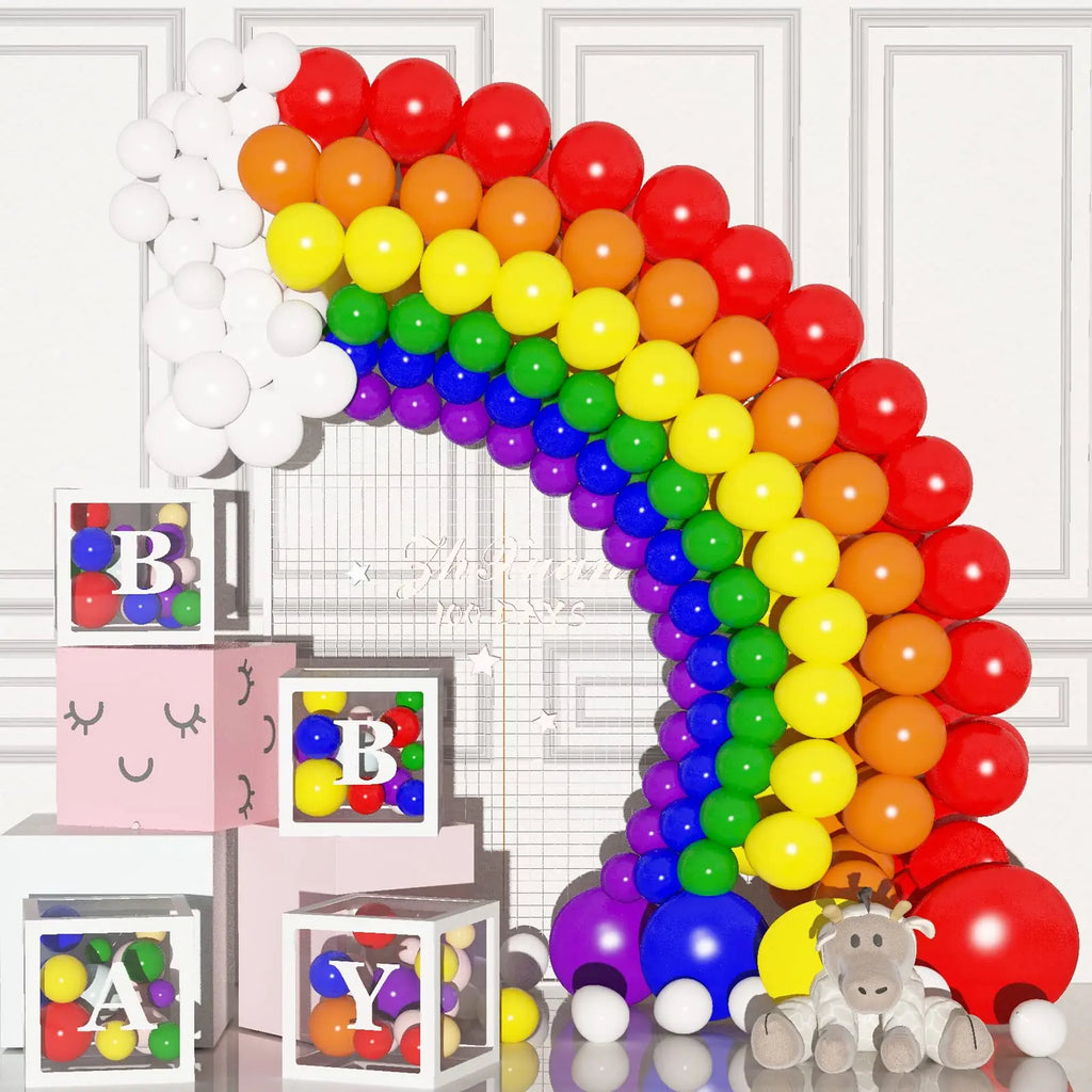 Hot Sale Rainbow Balloon Garland Arch Kit Perfect for Birthday Party Graduation Baby Shower Photo Props Colorful Balloons