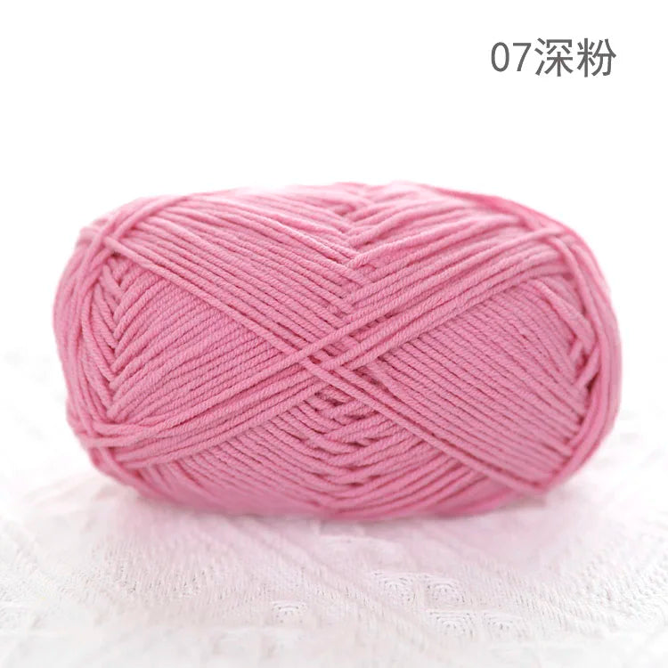 Premium Blended 4 Yarns Anti-Pilling Milk Cotton Baby Crochet Yarn Recycled High Tenacity for Knitting and Weaving