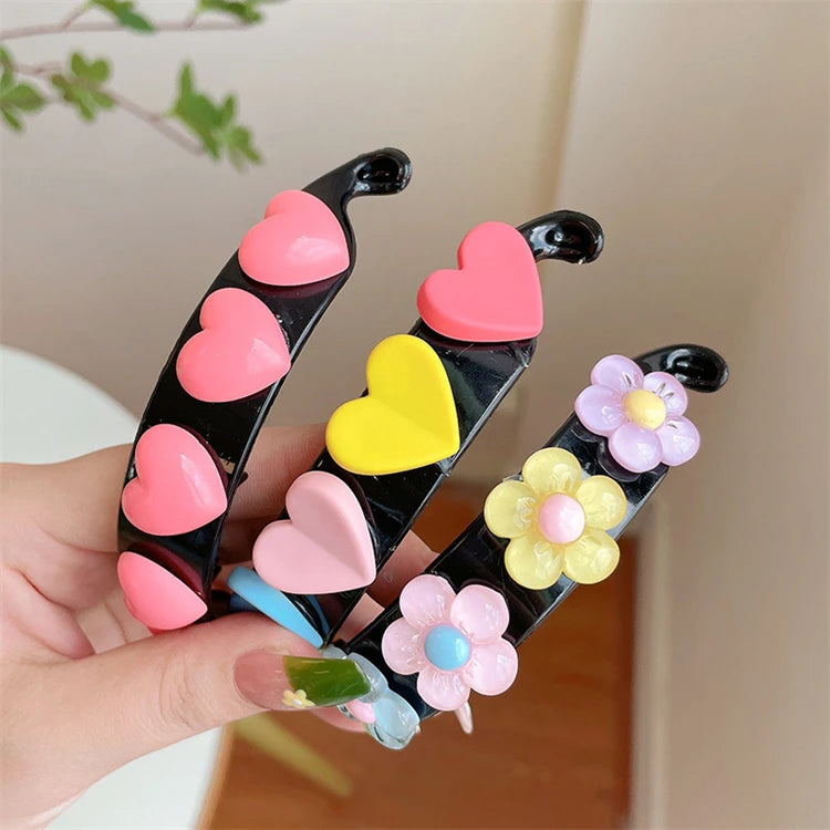 Maruko Hair Ornaments Lazy Hair Clip Plate High Ponytail Fixed Artifact Clip Buckle Hairpin Baby Accessories