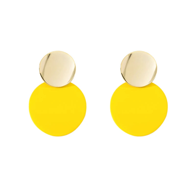 Red Color Drop Earrings for Women Summer Korean Flower Heart Leaf Ear Sweet Wedding Party Jewelry Valentine's Day Girl Gift