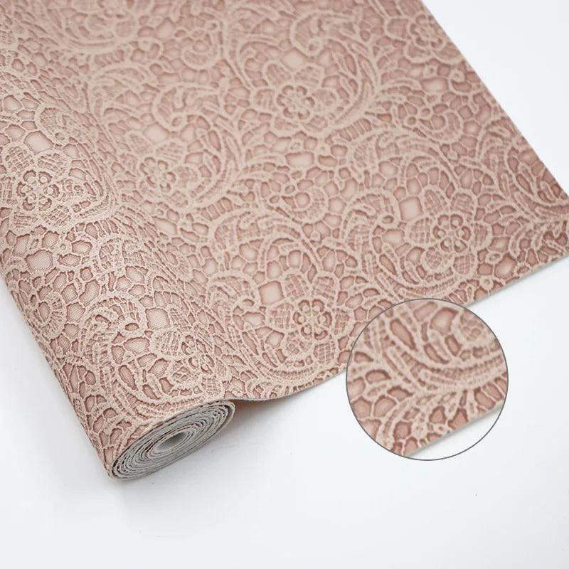 New Solid Lace Embossed PVC Leather Faux Synthetic Leather for Handbags
