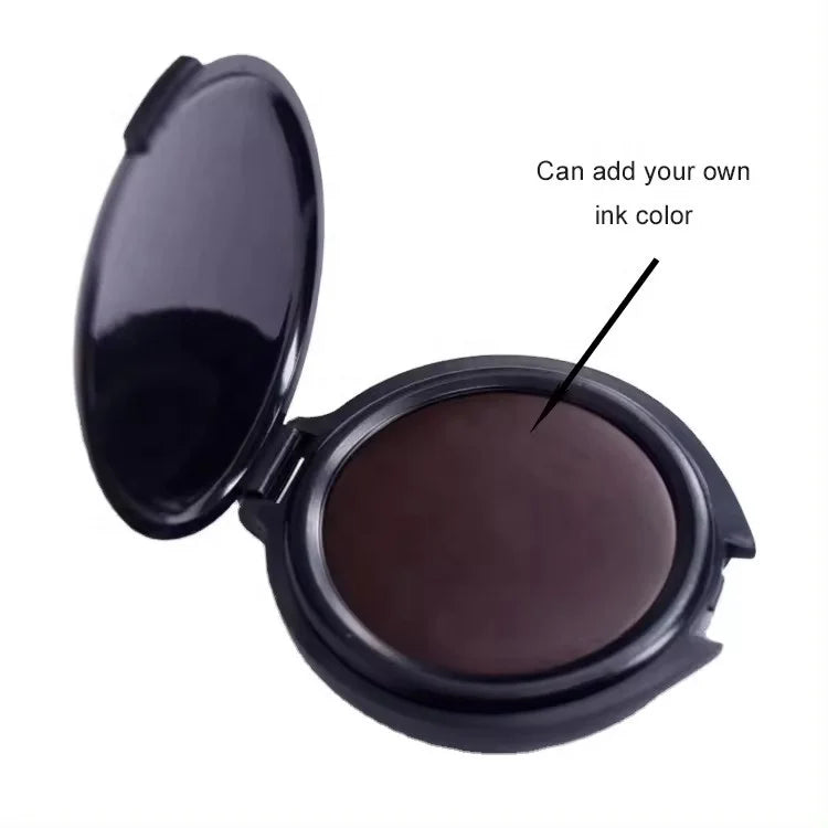 Non-toxic Fingerprint Ink Pad  Round Inkless Pad for Office Notary Supplies ID Fingerprint Cards