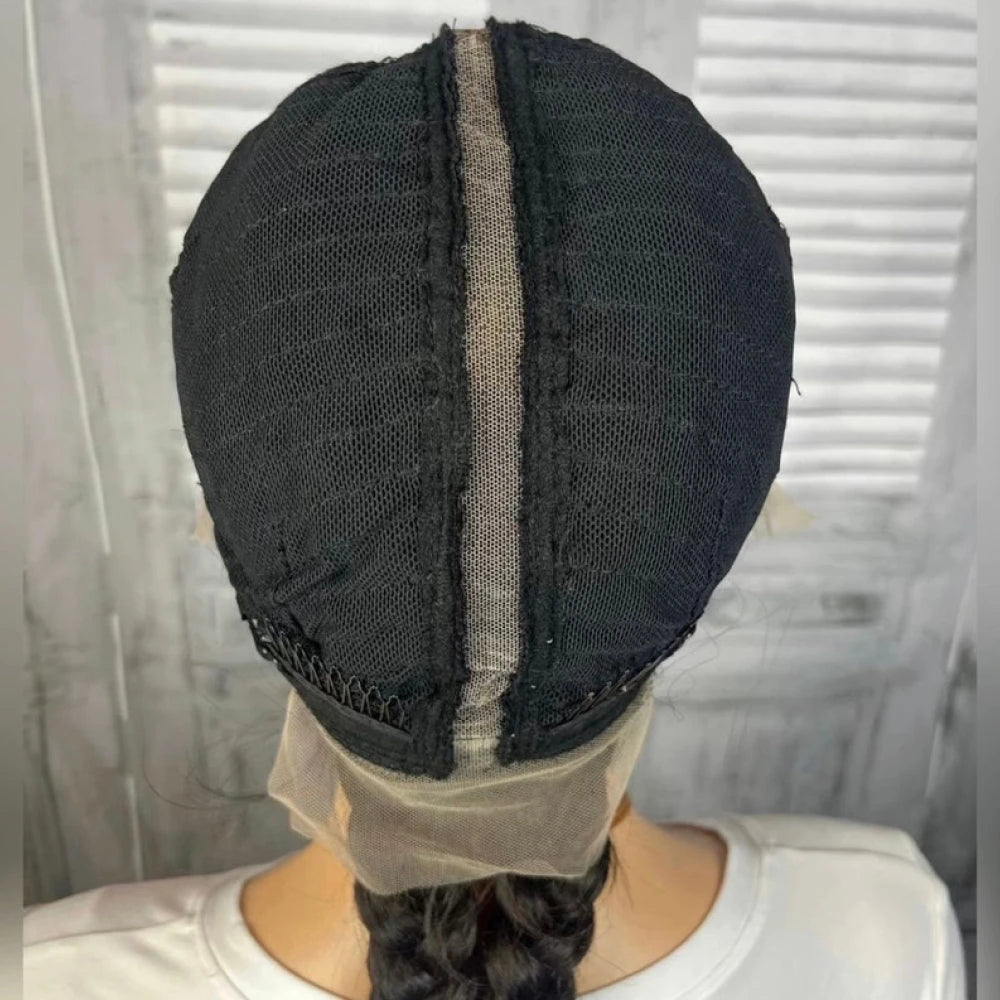 Braided Synthetic Wigs for Black Women 36 Inch 2 Box Braid Wig with Baby Hair Lace Frontal Wig