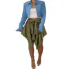 Most Popular Summer Women Irregular Plaid Shirt Skirt Casual Women Short Dress Mini Skirts