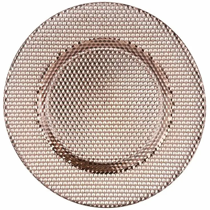 Stainless Steel Disposable Eco-Friendly Food Serving Charger Plates Solid Pattern Modern Luxury Design for Wedding Accessories