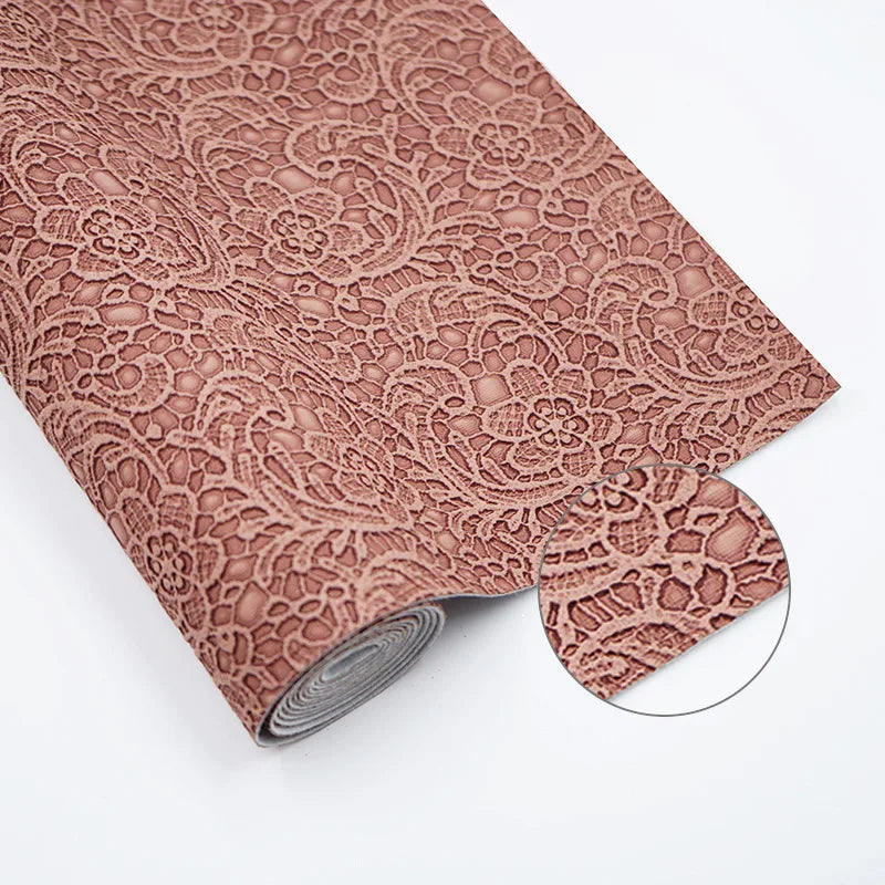 New Solid Lace Embossed PVC Leather Faux Synthetic Leather for Handbags
