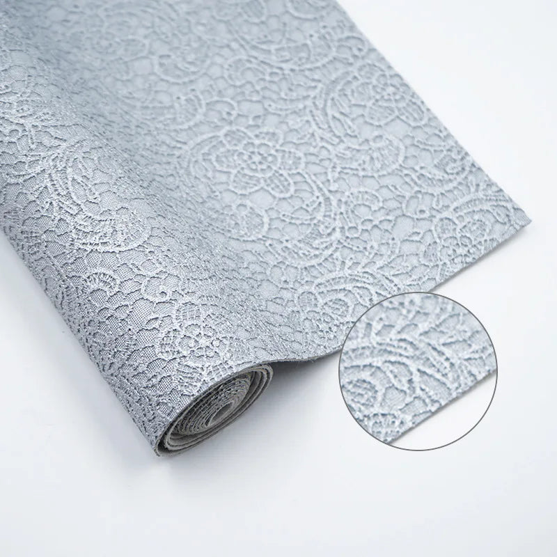 New Solid Lace Embossed PVC Leather Faux Synthetic Leather for Handbags