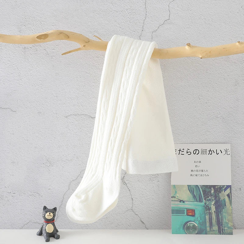 Baby Tights Baby Toddler Kid Girl Ribbed Stockings Spring Autumn Cotton Warm Pantyhose Solid Black White Gray Color Tight