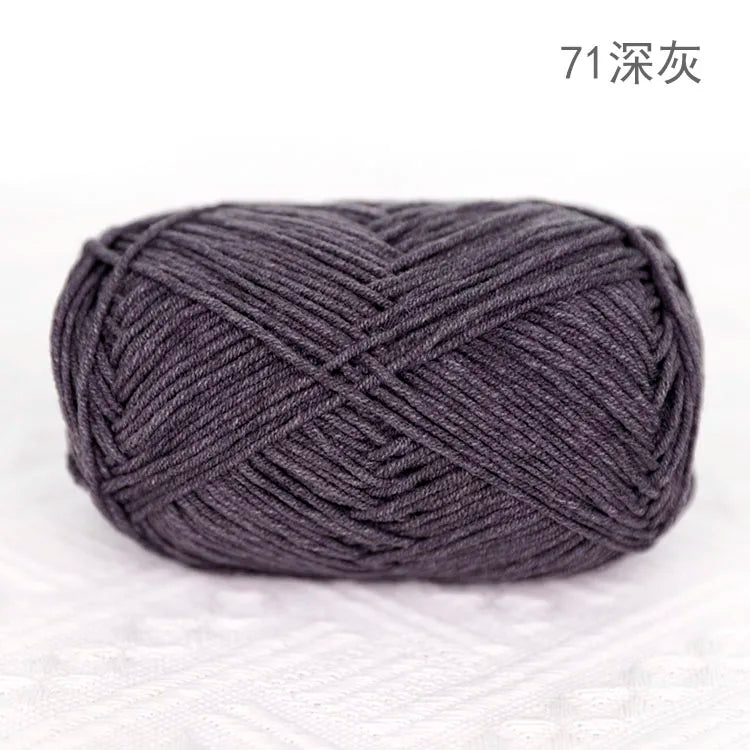 Premium Blended 4 Yarns Anti-Pilling Milk Cotton Baby Crochet Yarn Recycled High Tenacity for Knitting and Weaving