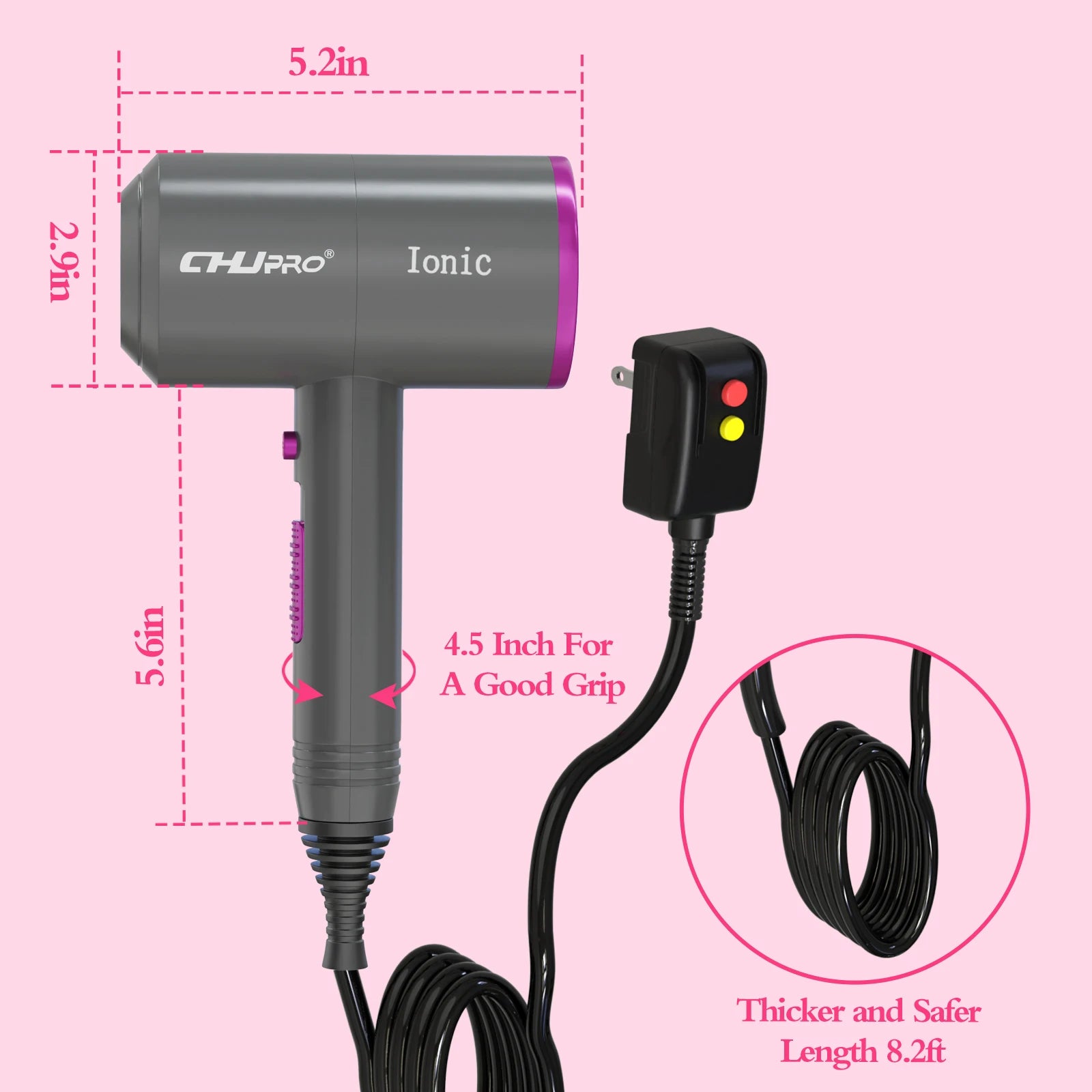 Wholesale Professional Salon Household Negative Ionic Hair Dryer 2000W AC Motor Hot Cool Hair Dryer With Diffuser