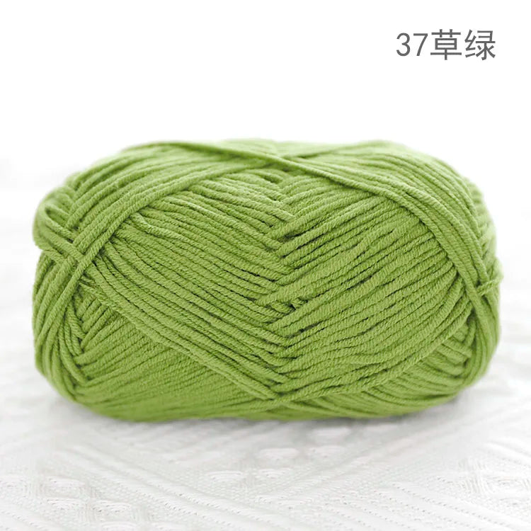 Premium Blended 4 Yarns Anti-Pilling Milk Cotton Baby Crochet Yarn Recycled High Tenacity for Knitting and Weaving