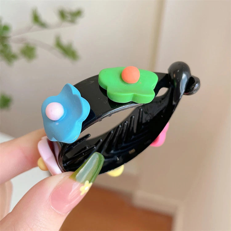 Maruko Hair Ornaments Lazy Hair Clip Plate High Ponytail Fixed Artifact Clip Buckle Hairpin Baby Accessories