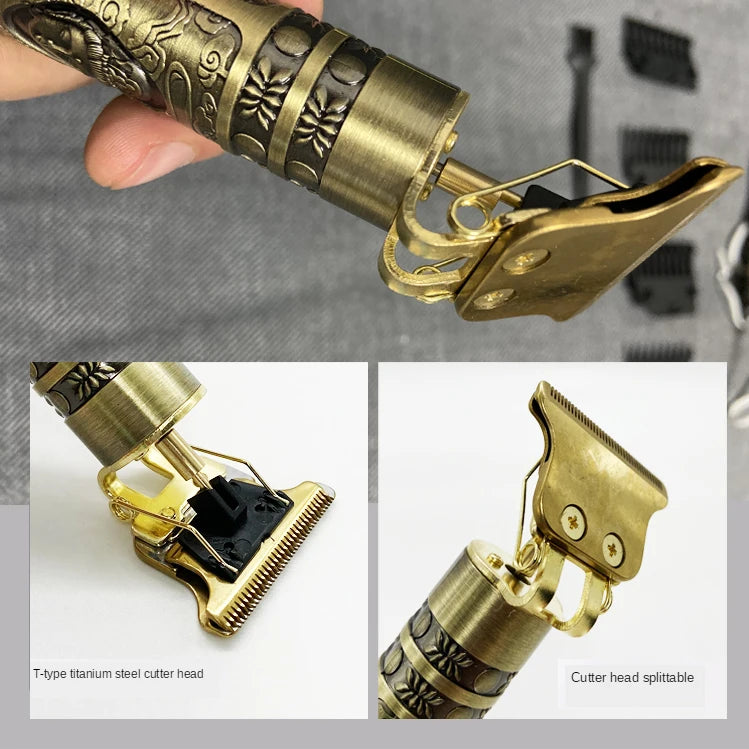 OHS Rechargeable  Vintage T9 Cordless Hair Cutting Machine Electric Shaver For Man Hair Clipper Barber Trimmer Beard Razors