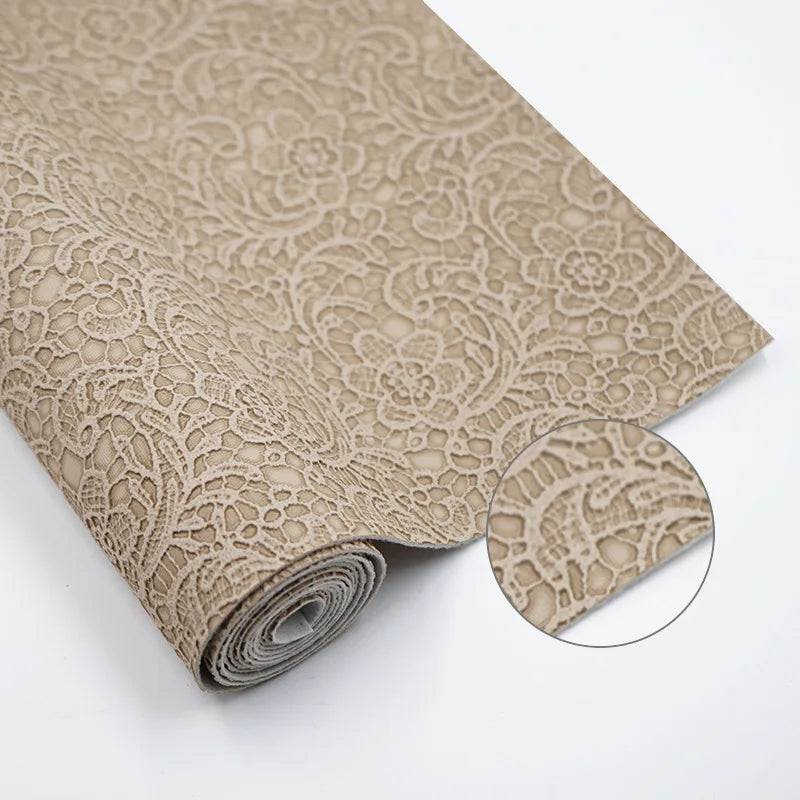 New Solid Lace Embossed PVC Leather Faux Synthetic Leather for Handbags