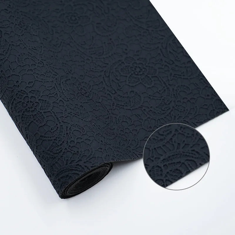 New Solid Lace Embossed PVC Leather Faux Synthetic Leather for Handbags