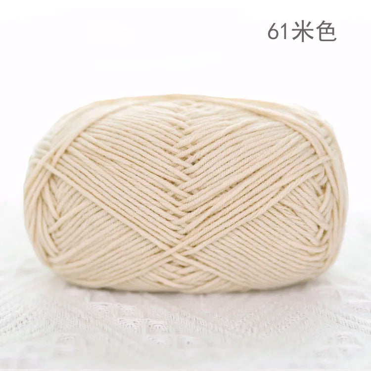 Premium Blended 4 Yarns Anti-Pilling Milk Cotton Baby Crochet Yarn Recycled High Tenacity for Knitting and Weaving