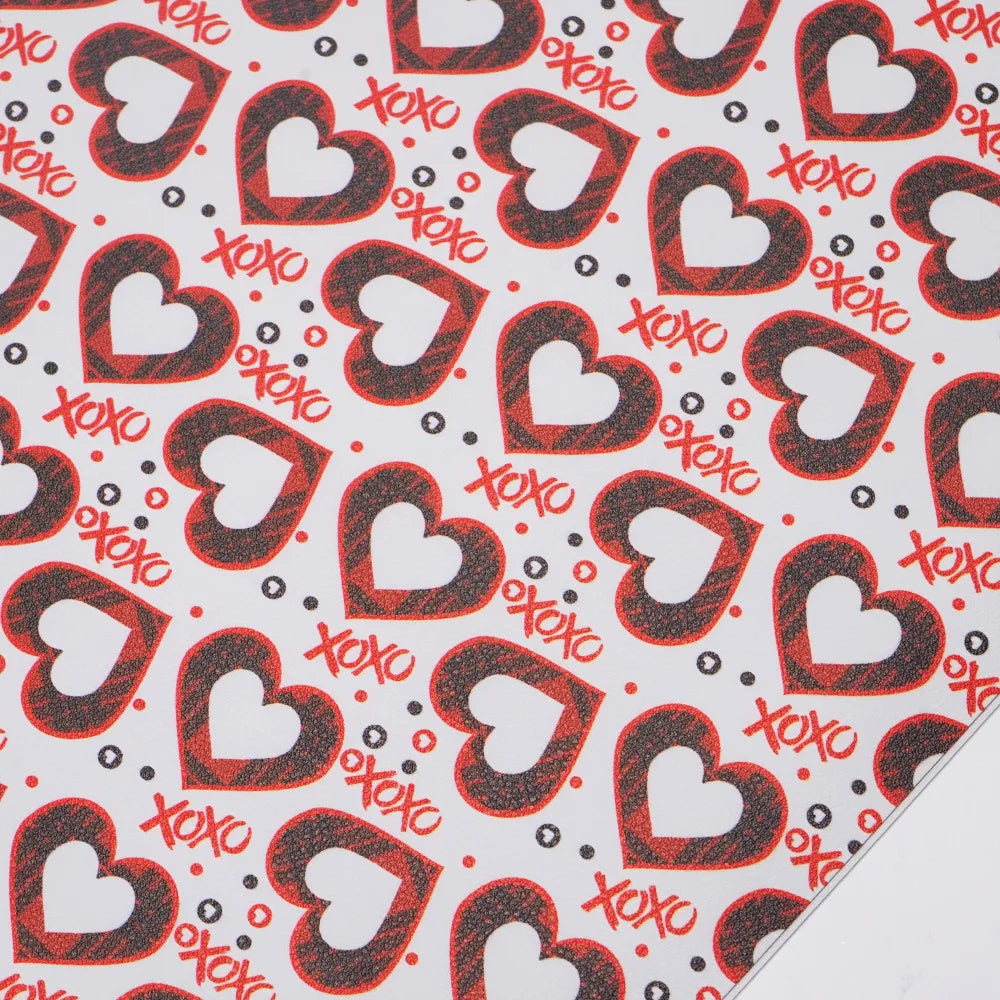 136cm*30cm Professional Custom Cute Cartoon Pattern Litchi Faux Synthetic Leather Fabric for Bag Shoes