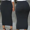 Spring Summer Vintage Package Hip Skirt Office Lady Work Wear Sexy Women Casual  High Waisted Bodycon Maxi Long SkirtE71188