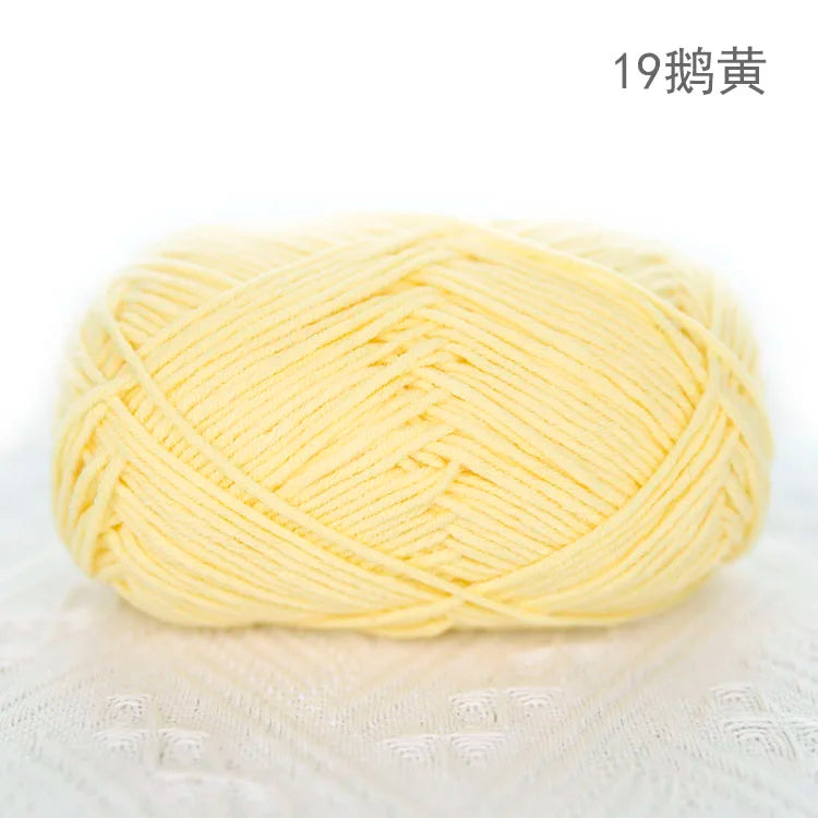 Premium Blended 4 Yarns Anti-Pilling Milk Cotton Baby Crochet Yarn Recycled High Tenacity for Knitting and Weaving