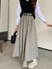 Boutique Wholesale 2025 Autumn New Fashionable and Versatile Mid to Long Pleated Slimming Women's Half Skirt