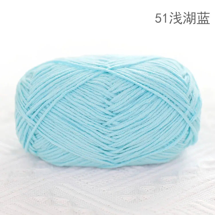 Premium Blended 4 Yarns Anti-Pilling Milk Cotton Baby Crochet Yarn Recycled High Tenacity for Knitting and Weaving