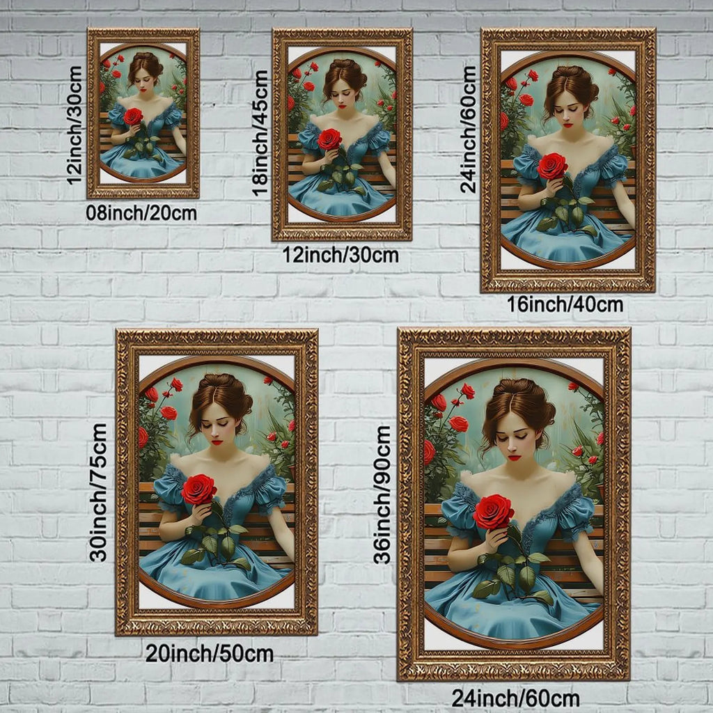 16x24 Inch Hat Box Labels in Gold Frame for Dressing Room