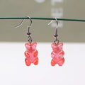 Red Color Drop Earrings for Women Summer Korean Flower Heart Leaf Ear Sweet Wedding Party Jewelry Valentine's Day Girl Gift
