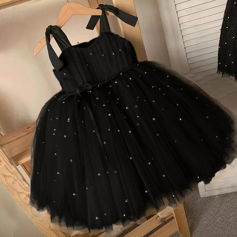 12M Baby Girl Princess Dress Infant One Year Birthday Outfits Toddler Girl Flower Bow Evening Party Tutu Gown Kids Gala Clothes