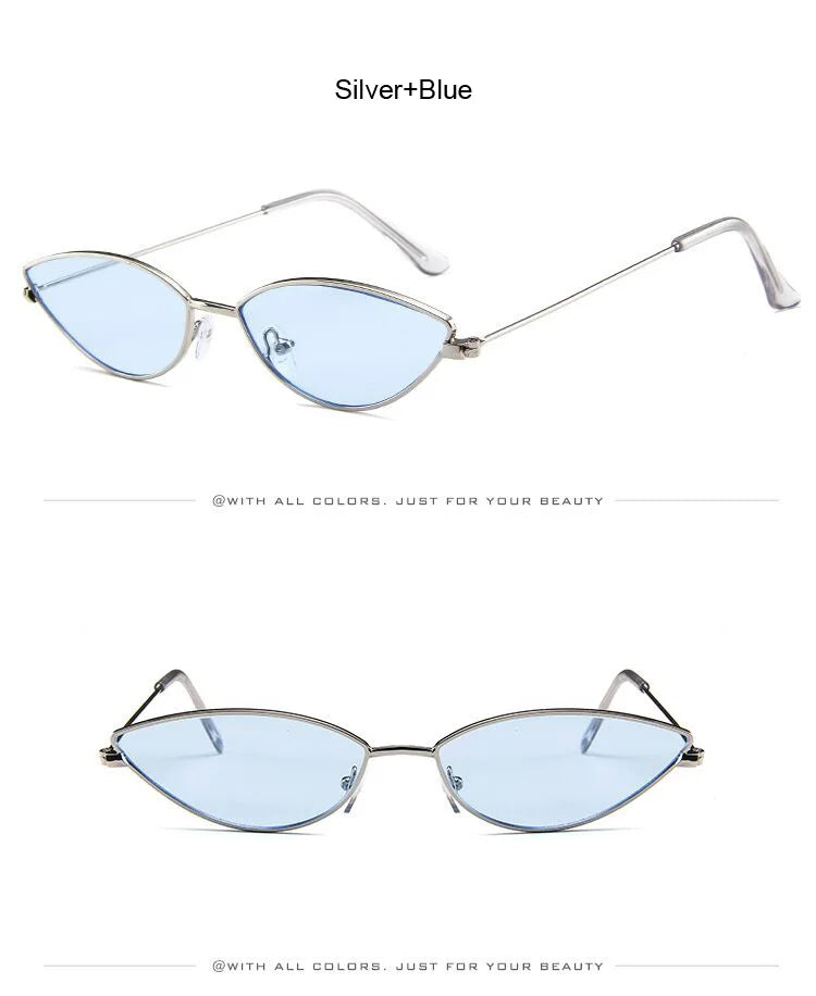 Cute Sexy Cat Eye Sunglasses Woman Retro Small Black Red Pink Cateye Sun Glasses Female Vintage Shades For Woman