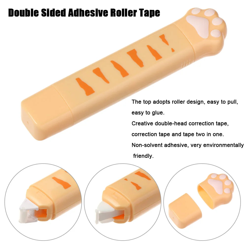 3 Type Creative Double Sided Adhesive Dots Stick Roller Glue Tape Dispenser Sticks Adhesive Cutter Stationery Office Supply