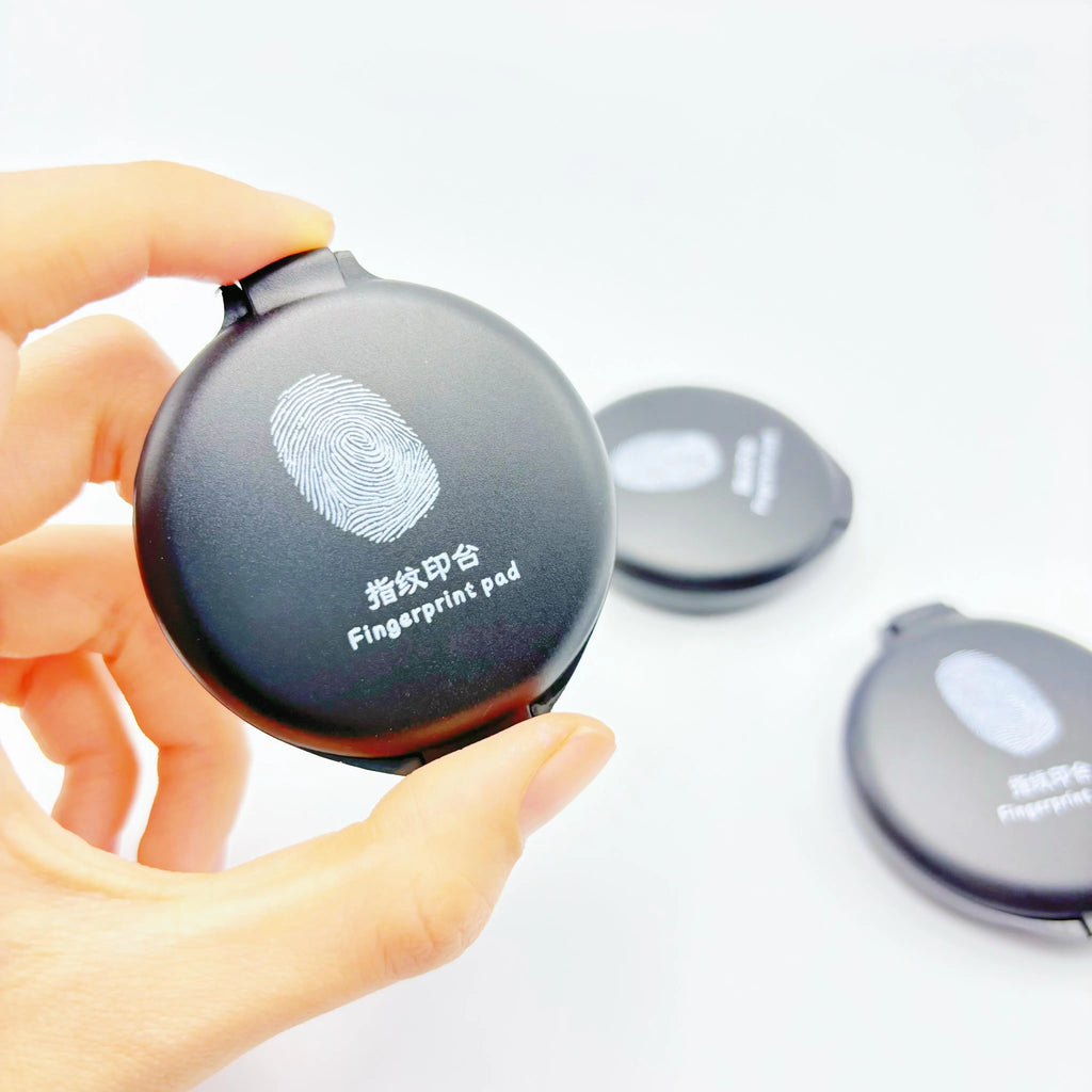 Non-toxic Fingerprint Ink Pad  Round Inkless Pad for Office Notary Supplies ID Fingerprint Cards