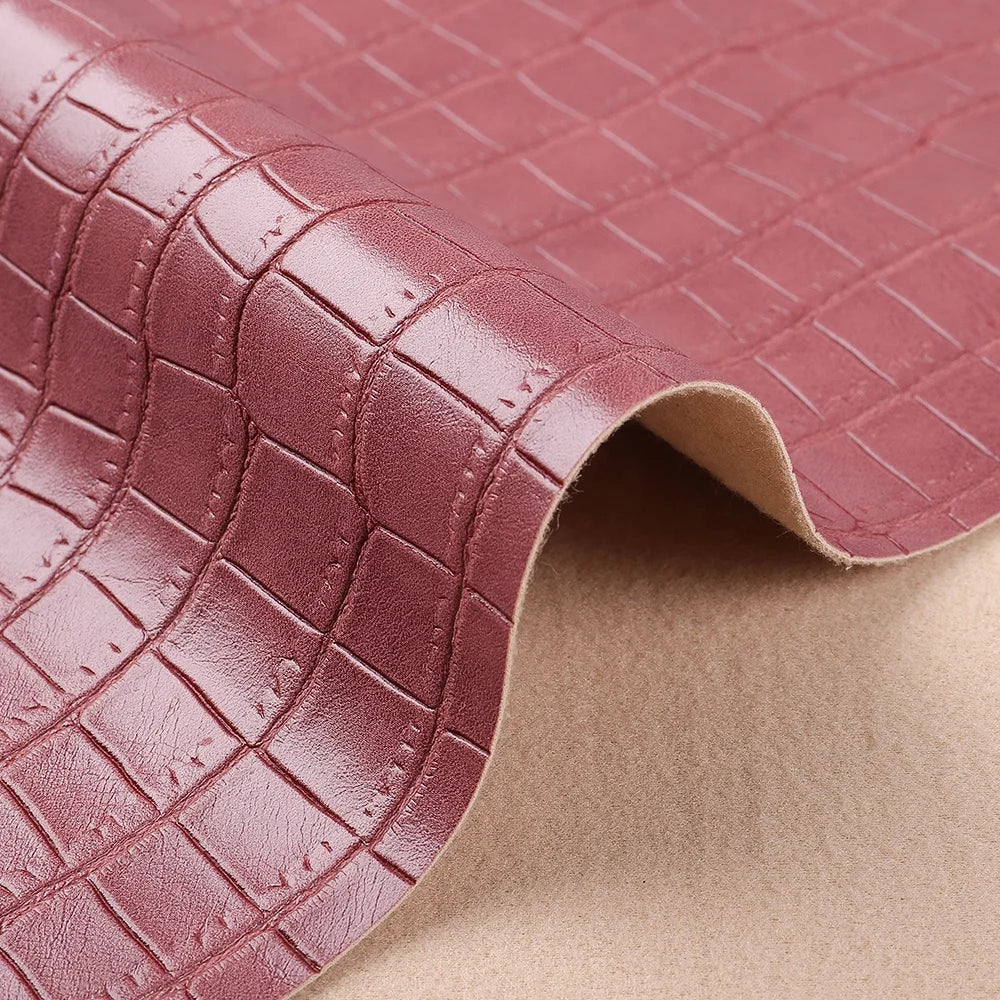 AH1911 R- Wholesale Factory Cheap Price 1.0mm Fabric Slub PVC Leather Luggage Leatherette Synthetic Imitation Embossed Craft