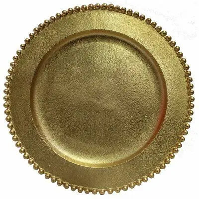 Stainless Steel Disposable Eco-Friendly Food Serving Charger Plates Solid Pattern Modern Luxury Design for Wedding Accessories